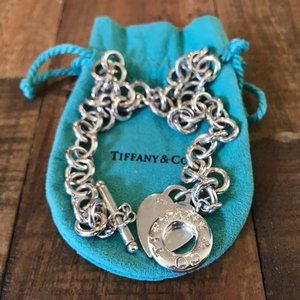 Tiffany & Co. Silver Heart Tag Toggle Necklace